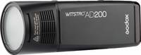 Godox Wistro AD200 mit H200R Rundblitzkopf von vorne links