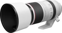 Canon RF 100-500 mm f/4.5-7.1 L ID USM in weiß mit Stativschelle und Gegenlichtblende von vorne links Canon RF 100-500 mm f/4.5-7.1 L ID USM in weiß mit Stativschelle und Gegenlichtblende von vorne links