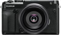 Fujifilm FUJINON GF 50 mm F3.5 R LM WR in schwarz an GFX 50R von vorne
