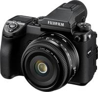Fujifilm FUJINON GF 50 mm F3.5 R LM WR in schwarz an GFX 50S von schräg vorne links