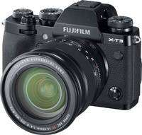 Fujifilm FUJINON XF 16-80 mm F4 R OIS WR in schwarz an X T3 von schräg vorne links