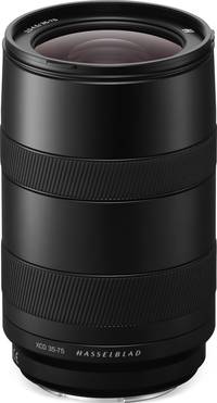 Hasselblad XCD 3.5-4.5/35-75 in schwarz von schräg oben