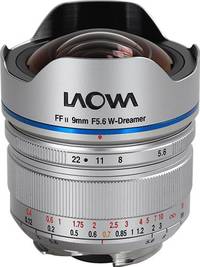 Laowa W-Dreamer 9mm f/5.6 FF RL in silber von schräg oben