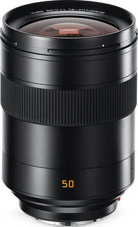 Leica Summilux-SL 1:1.4/50 mm Asph. in schwarz von schräg oben