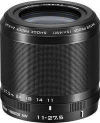 Nikon 1 NIKKOR AW 11-27,5 mm 1:3.5-5.6 in schwarz von oben Nikon 1 NIKKOR AW 11-27,5 mm 1:3.5-5.6 in schwarz von oben