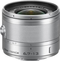 Nikon 1 NIKKOR VR 6,7-13 mm 1:3.5-5.6 in silber von oben
