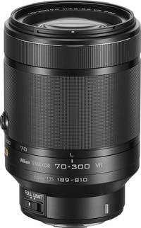 Nikon 1 NIKKOR VR 70-300 mm 1:4.5-5.6 in schwarz von oben Nikon 1 NIKKOR VR 70-300 mm 1:4.5-5.6 in schwarz von oben
