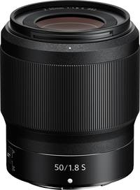 Nikon NIKKOR Z 50 mm 1:1.8 S in schwarz von schräg oben