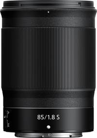 Nikon NIKKOR Z 85 mm 1:1.8 S in schwarz von oben Nikon NIKKOR Z 85 mm 1:1.8 S in schwarz von oben