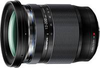 OM System M.Zuiko digital ED 12-200 mm 1:3.5-6.3 in schwarz von vorne links