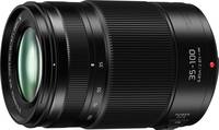 Panasonic Lumix G Vario 35-100 mm F2.8 Power OIS (Rev. 2017) (H-HSA35100E) in schwarz von vorne links
