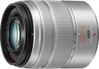 Panasonic Lumix G Vario 45-150 mm F4.0-5.6 Asph. Mega OIS (H-FS45150E) in silber von vorne links