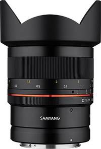 Samyang MF 14 mm F2.8 in schwarz von oben Samyang MF 14 mm F2.8 in schwarz von oben