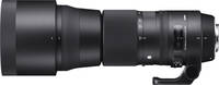 Sigma 150-600 mm F5-6.3 DG OS HSM Contemporary in schwarz mit Gegenlichtblende und Stativschelle von links Sigma 150-600 mm F5-6.3 DG OS HSM Contemporary in schwarz mit Gegenlichtblende und Stativschelle von links