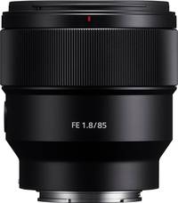 Sony FE 85 mm F1.8 (SEL85F18) in schwarz von oben Sony FE 85 mm F1.8 (SEL85F18) in schwarz von oben