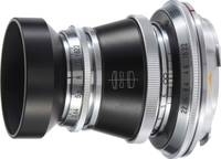 Voigtländer Heliar 50 mm / 1:3.5 mit Sonnenblende von links Voigtländer Heliar 50 mm / 1:3.5 mit Sonnenblende von links