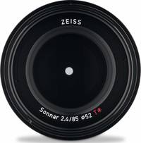 Zeiss Loxia 2.4/85 Vorderansicht Zeiss Loxia 2.4/85 Vorderansicht