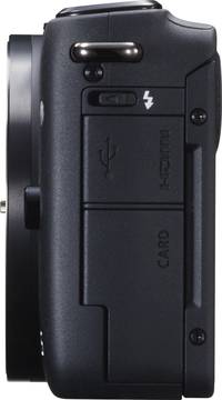 Canon EOS M10 in schwarz von links Canon EOS M10 in schwarz von links