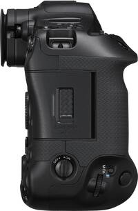 Canon EOS R1 in schwarz von rechts