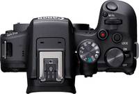 Canon EOS R10 in schwarz von oben Canon EOS R10 in schwarz von oben