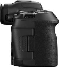 Canon EOS R5 Mark II in schwarz von rechts