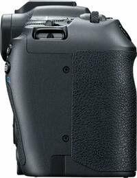 Canon EOS R8 in schwarz von rechts