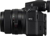 Fujifilm GFX 50S in schwarz mit GF63 von links