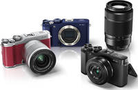 Fujifilm X-A1 Lineup schwarz rot blau