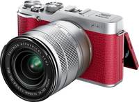 Fujifilm X-A1 in rot mit XC16-50 von vorne links