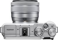 Fujifilm X-A5 in silber mit XC15-45 von oben