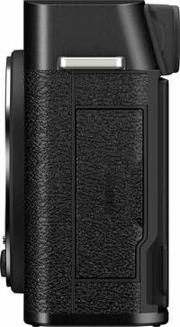 Fujifilm X-E4 in schwarz von links Fujifilm X-E4 in schwarz von links