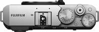 Fujifilm X-E4 in silber von oben Fujifilm X-E4 in silber von oben