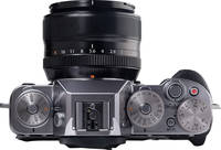 Fujifilm X-T1 in Silber Graphit mit XF18-15 von oben