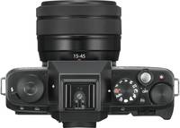 Fujifilm X-T100 in schwarz mit XC15-45 von oben Fujifilm X-T100 in schwarz mit XC15-45 von oben