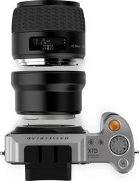 Hasselblad X1D 50C in silber mit W XH Adapter und HC 80mm von oben Hasselblad X1D 50C in silber mit W XH Adapter und HC 80mm von oben