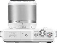 Nikon 1 AW1 in weiß mit 11-275 von oben