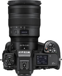 Nikon Z9 in schwarz mit 24-70mm f28 von oben