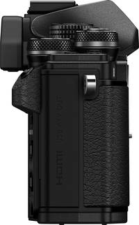 OM System OM-D E-M10 Mark II in schwarz von rechts