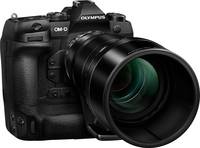 OM System OM-D E-M1X in schwarz mit M Zuiko 40-150 mm von vorne rechts