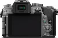 Panasonic Lumix DMC-G70 in silber von hinten