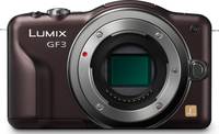 Panasonic Lumix DMC-GF3 in braun von vorne