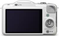 Panasonic Lumix DMC-GF3 in weiß von hinten