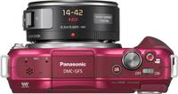 Panasonic Lumix DMC-GF5 in rot mit Vario 14-42 mm von oben Panasonic Lumix DMC-GF5 in rot mit Vario 14-42 mm von oben