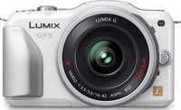 Panasonic Lumix DMC-GF5 in weiß mit Vario 14-42 mm von vorne Panasonic Lumix DMC-GF5 in weiß mit Vario 14-42 mm von vorne