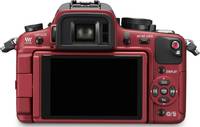 Panasonic Lumix DMC-GH1 in rot von hinten