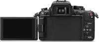Panasonic Lumix DMC-GH1 in schwarz mit Klappdisplay von hinten