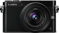 Panasonic Lumix DMC-GM5 in schwarz mit G Vario 12-32 mm von vorne