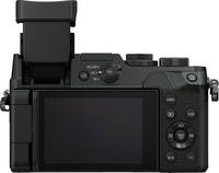 Panasonic Lumix DMC-GX8 in schwarz mit Schwenksucher von hinten Panasonic Lumix DMC-GX8 in schwarz mit Schwenksucher von hinten