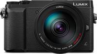 Panasonic Lumix DMC-GX80 in schwarz mit G Vario 14-140 mm von vorne