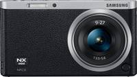 Samsung NX mini in schwarz mit 9-27 mm von vorne